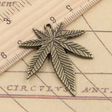 10pcs Charms Maple Leaves 39x34mm Tibetan Bronze Silver Color Pendants Antique Jewelry Making DIY Handmade Craft Pendant