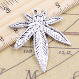 10pcs Charms Maple Leaves 39x34mm Tibetan Bronze Silver Color Pendants Antique Jewelry Making DIY Handmade Craft Pendant