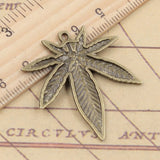 10pcs Charms Maple Leaves 39x34mm Tibetan Bronze Silver Color Pendants Antique Jewelry Making DIY Handmade Craft Pendant