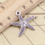 10pcs Charms Marine Starfish 25x26mm Tibetan Silver Color Pendants Antique Jewelry Making DIY Handmade Craft