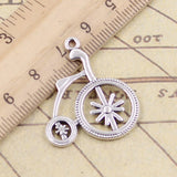 10pcs Charms Mediaeval Bike Bicycle 27x31mm Tibetan Silver Color Pendants Antique Jewelry Making DIY Handmade Craft Pendant