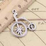 10pcs Charms Mediaeval Bike Bicycle 27x31mm Tibetan Silver Color Pendants Antique Jewelry Making DIY Handmade Craft Pendant