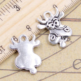 10pcs Charms Milk Cow 23x17mm Antique Silver Color Pendants Making DIY Handmade Jewelry Factory Wholesale EF3771