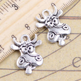 10pcs Charms Milk Cow 23x17mm Antique Silver Color Pendants Making DIY Handmade Jewelry Factory Wholesale EF3771