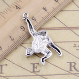 10pcs Charms Monkey 32x27mm Tibetan Bronze Silver Color Pendants Antique Jewelry Making DIY Handmade Craft Pendant