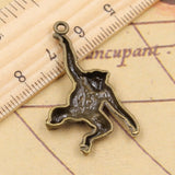 10pcs Charms Monkey 32x27mm Tibetan Bronze Silver Color Pendants Antique Jewelry Making DIY Handmade Craft Pendant