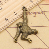 10pcs Charms Monkey 32x27mm Tibetan Bronze Silver Color Pendants Antique Jewelry Making DIY Handmade Craft Pendant