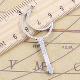 10pcs Charms Moon Magic Turned Stick 53x23mm Tibetan Silver Color Pendants Antique Jewelry Making DIY Handmade Craft Pendant