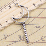 10pcs Charms Moon Magic Turned Stick 53x23mm Tibetan Silver Color Pendants Antique Jewelry Making DIY Handmade Craft Pendant