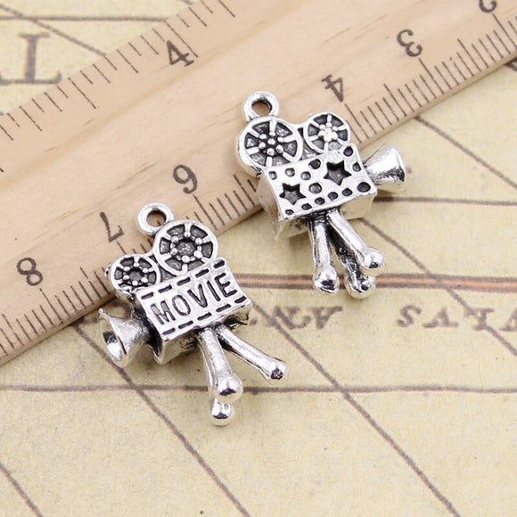 10pcs Charms Movie Camera Projector 25x15x5mm Tibetan DIY Retro Jewelry Bracelet Necklace Antique Bronze Silver Color Pendant