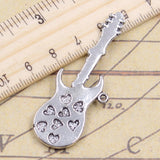 10pcs Charms Musical Guitar 55x22mm Tibetan Silver Color Pendants Antique Jewelry Making DIY Handmade Craft
