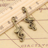10pcs Charms Musical Note 32x12mm Tibetan Silver Color Pendants Antique Jewelry Making DIY Handmade Craft