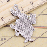 10pcs Charms Musical Rabbit Trumpet 36x23mm Tibetan Silver Color Pendants Antique Jewelry Making DIY Handmade Craft