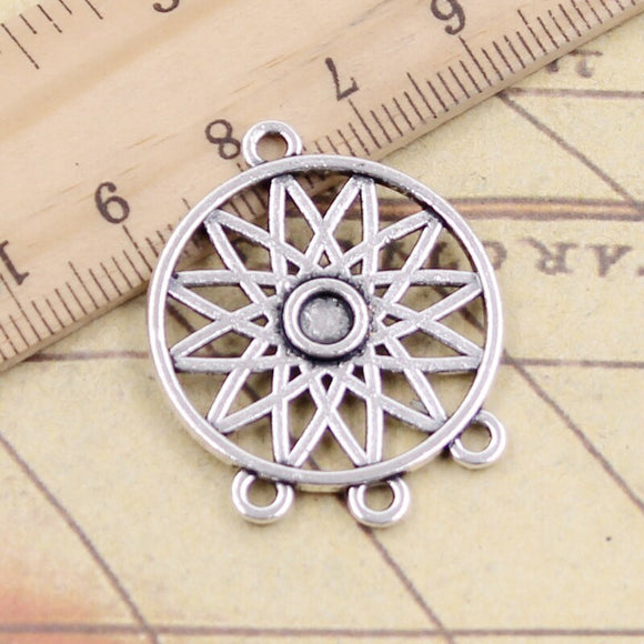 10pcs Charms Native Dream Catcher Chandelier 33x27mm Tibetan Silver Color Antique Jewelry Making DIY Handmade Craft Pendants