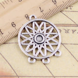 10pcs Charms Native Dream Catcher Chandelier 33x27mm Tibetan Silver Color Antique Jewelry Making DIY Handmade Craft Pendants