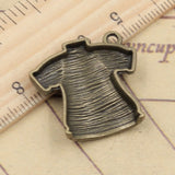 10pcs Charms No.1 Football Clothes 25x26mm Tibetan Bronze Silver Color Pendants Antique Jewelry Making DIY Handmade Craft
