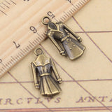 10pcs Charms Overcoat Coat Trenchcoat 23x11mm Tibetan Bronze Silver Color Pendants Antique Jewelry Making DIY Handmade Craft