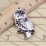 10pcs Charms Owl Standing Branch 41x22mm Tibetan Silver Color Pendants Antique Jewelry Making DIY Handmade Craft Pendant