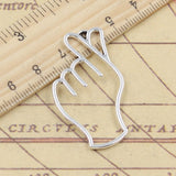 10pcs Charms Palm Heart I Love You 42x24mm Tibetan Silver Color Pendants Antique Jewelry Making DIY Handmade Craft