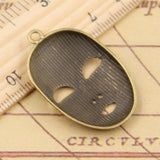 10pcs Charms Party Mask Masquerade Mardi Gras 40x26mm Tibetan Bronze Silver Color Pendants Antique Making DIY Handmade Jewelry