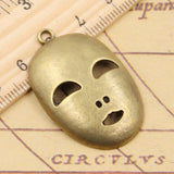 10pcs Charms Party Mask Masquerade Mardi Gras 40x26mm Tibetan Bronze Silver Color Pendants Antique Making DIY Handmade Jewelry