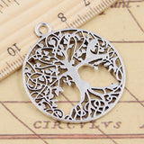 10pcs Charms Peace World Tree 40x35mm Tibetan Silver Color Pendants Antique Jewelry Making DIY Handmade Craft