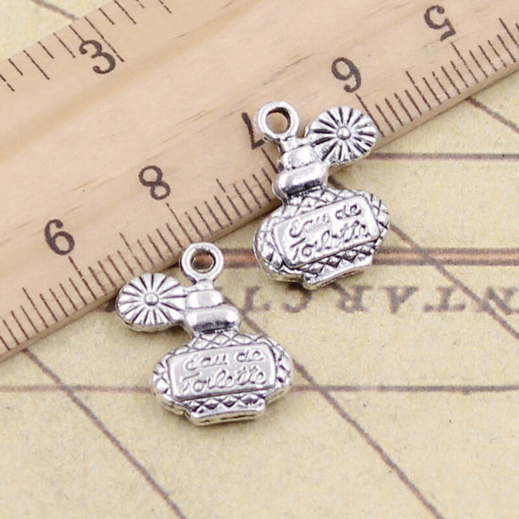 10pcs Charms Perfume Bottle 17x12mm Tibetan Silver Color Pendants Antique Jewelry Making DIY Handmade Craft Pendant