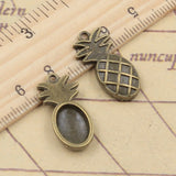 10pcs Charms Pineapple 24x12mm Tibetan Bronze Silver Color Pendants Antique Jewelry Making DIY Handmade Craft Pendant