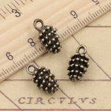 10pcs Charms Pinecone 15x8mm Tibetan Bronze Silver Color Pendants Antique Jewelry Making DIY Handmade Craft Y11558