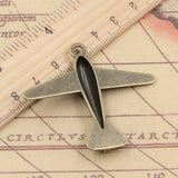 10pcs Charms Plane Airplane 50x42mm Antique Bronze Silver Color Pendants Making DIY Handmade Jewelry Factory Wholesale