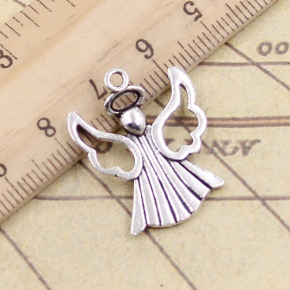 10pcs Charms Praying Angel 26x21mm Tibetan Silver Color Pendants Antique Jewelry Making DIY Handmade Craft