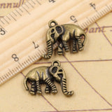 10pcs Charms Proboscis Elephant 20x16x4mm Tibetan Bronze Silver Color Pendants Antique Jewelry Making DIY Handmade Craft