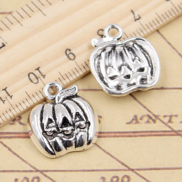 10pcs Charms Pumpkin Jack Lantern Halloween 20x18mm Tibetan Silver Color Pendants Antique Jewelry Making DIY Handmade Craft