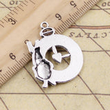 10pcs Charms Rabbit Clock 32x25mm Tibetan Silver Color Pendants Antique Jewelry Making DIY Handmade Craft