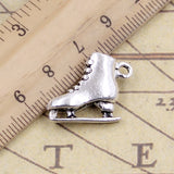 10pcs Charms Roller Skates Ski Boots 21x18x6mm Tibetan Bronze Silver Color Pendants Antique Jewelry Making DIY Handmade Craft