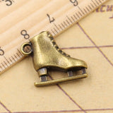 10pcs Charms Roller Skates Ski Boots 21x18x6mm Tibetan Bronze Silver Color Pendants Antique Jewelry Making DIY Handmade Craft