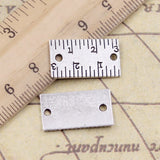 10pcs Charms Ruler Measuring Connector 21x12mm Tibetan Bronze Silver Color Pendants Antique Jewelry Making DIY Handmade Craft
