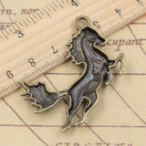 10pcs Charms Running Horse 51x32mm Tibetan Bronze Silver Color Pendants Antique Jewelry Making DIY Handmade Craft EF3934