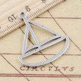 10pcs Charms Sailboat Sailing Boat 34x30mm Tibetan Silver Color Pendants Antique Jewelry Making DIY Handmade Craft