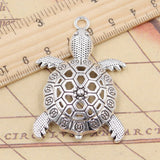 10pcs Charms Sea Turtle Tortoise 56x37mm Tibetan Silver Color Pendants Antique Jewelry Making DIY Handmade Craft