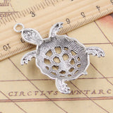 10pcs Charms Sea Turtle Tortoise 56x37mm Tibetan Silver Color Pendants Antique Jewelry Making DIY Handmade Craft