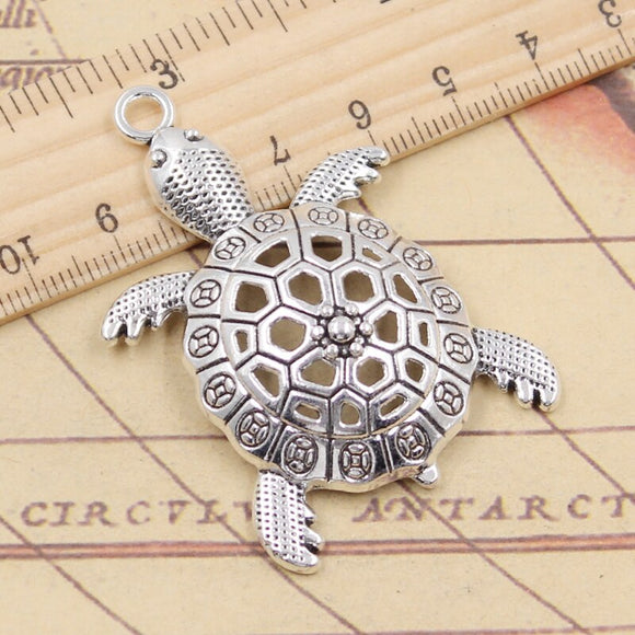 10pcs Charms Sea Turtle Tortoise 56x37mm Tibetan Silver Color Pendants Antique Jewelry Making DIY Handmade Craft