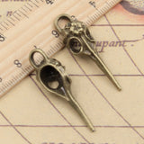 10pcs Charms Skeleton Bird Dagger 41x12mm Tibetan Bronze Silver Color Pendants Antique Jewelry Making DIY Handmade Craft