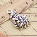 10pcs Charms Skeleton Skull Hand 38x21mm Tibetan Silver Color Pendants Antique Jewelry Making DIY Handmade Craft Pendant EF3954