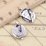 10pcs Charms Slice Of Pie Plate Fork 19x13mm Tibetan Silver Color Pendants Antique Jewelry Making DIY Handmade Craft