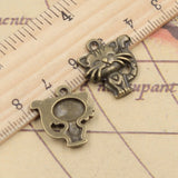 10pcs Charms Smiling Cat 19x17mm Tibetan Bronze Silver Color Pendants Antique Jewelry Making DIY Handmade Craft