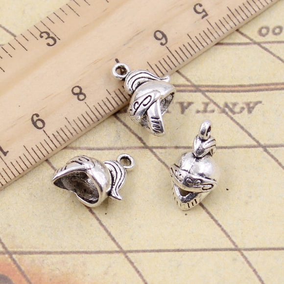 10pcs Charms Soldier Helmet 18x13x10mm Tibetan Silver Color Pendants Antique Jewelry Making DIY Handmade Craft Pendant