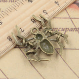 10pcs Charms Spider Halloween 35x32mm Tibetan Bronze Silver Color Pendants Antique Jewelry Making DIY Handmade Craft