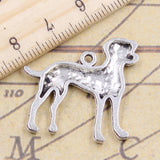 10pcs Charms Spotted Dog Dalmatian 30x29mm Tibetan Silver Color Pendants Antique Jewelry Making DIY Handmade Craft