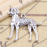10pcs Charms Spotted Dog Dalmatian 30x29mm Tibetan Silver Color Pendants Antique Jewelry Making DIY Handmade Craft